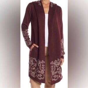 Vertigo burgundy cardigan